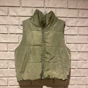 Sage Green Women's Puffer Vest